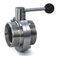 SMS Thread Butterfly Valve